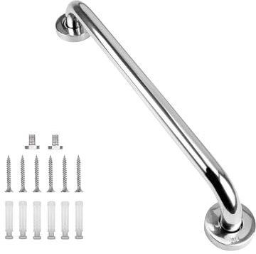 YF Haltegriff Dusche, Rutschfeste Duschgriffe für Senioren, 60 cm 304 Edelstahl Badewannengriff, Robuster Sicherheitsgriff für Bad, Dusche, Toilette, Treppe, Innen & Außen