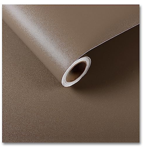 CRE8TIVE Película autoadhesiva gruesa marrón para muebles papel sala de estar tapiz fotográfico dormitorio encimera de cocina baño textura mate 30 cm x 200 cm