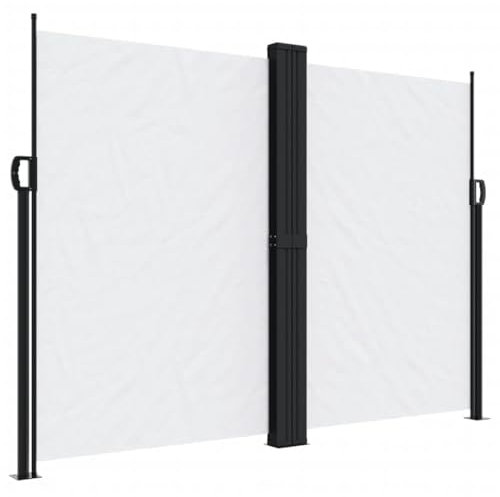 vidaXL Tenda da Sole Laterale Retrattile Bianco 180x600 cm