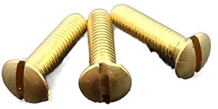 10/20pcs M3 M3.5 M4 M5 M6 Length 6-50mm Brass Slotted Oval Screws Raised Head Screw Semi Countersunk Bolt(25mm,M5 10pcs)