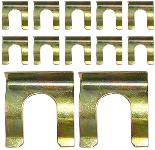 12 PCS Brake Line Clips, Metal Brake Line Retainer, U Shaped Brake Hose Bracket, Vehicles Brake Line Clip, Parking Brake Cable Clip Replacement Hose Retaining Clip for Cars Trucks Vehicles Parts