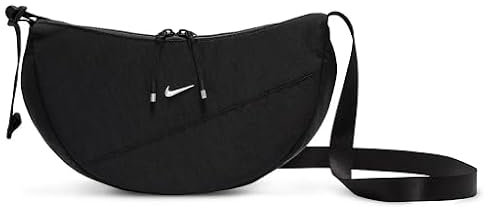 Nike Unisex Aura (4 l) Crescent Crossbody-Tasche (4 l), Black/Black/Matte Silver