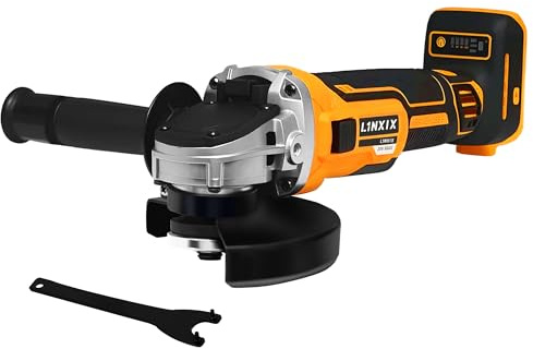 Cordless Angle Grinder 115mm (4-1/2), 18V/20V Brushless Grinder Tool Compatible with DEWALT 20V MAX Battery, 4 Variable Speeds Up to 8500RPM, Portable Power Tool for Cutting & Grinding (Bare Tool)