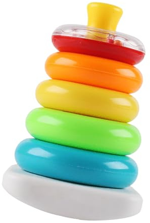 de apilamiento genérico para bebé – Torre Colorida de Anillos apilables | de Despertar para 6 Meses y más Niños Niñas Familia Viaje Interior Exterior