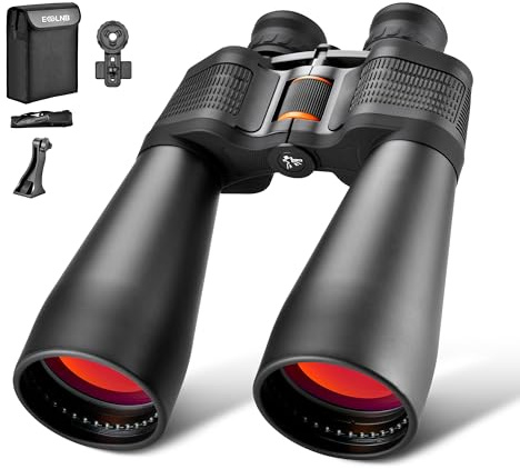 ESSLNB 25X70 Jumelles Adultes Puissante avec Adaptateur Téléphonique Adaptateur de Trépied pour Astronomique Visualisation Tourisme Chasse