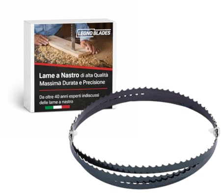 Lama per sega a nastro LegnoBlades in acciaio speciale Premium con denti temprati per tutti i tipi di legno - 1510 x 6 x 065 mm 6 denti per pollice (TPI) - (la più venduta)