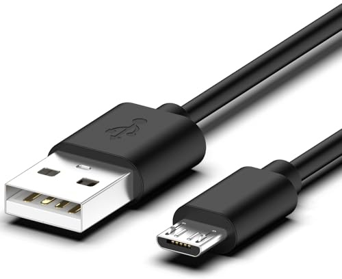 Tobfit Cable Micro USB, USB 2.0 USB-A a Micro USB Cables Carga Rápida, Compatible con Samsung S7/S6/S5/J7, Kindle, PS4, Sony,Xiaomi,Huawei (Negro)
