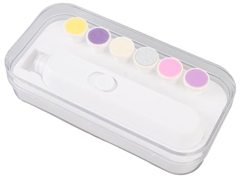 AMONIDA Cortauñas para Bebés, Cortauñas Eléctrico Suave para Recién Nacidos con Luz Nocturna, Seguro para Ambientes Silenciosos, ABS, 1 Unidad (WHITE)