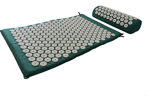 rukauf HQ Akupressurmatta massagematta/matta + kudde + väska set/nagelmatta Yantrammatta yogamatta grön grön eco