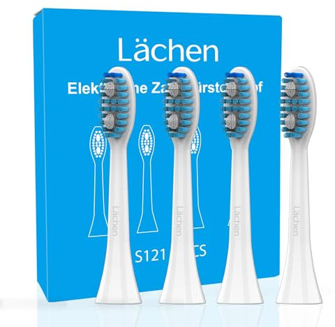 Lächen Standard Aufsteckbürsten, Ersatzbürstenkopf für Lächen elektrische Zahnbürste, S121, 4 Stück， für T8 / H9/ 051B/ T5