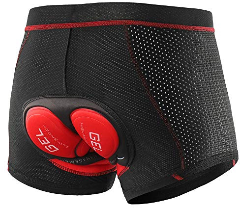 Lixa-da Cycling Shorts Pantalones Cortos de Silicona Ropa Interior Transpirable para Ciclismo con 5D Gel Acolchado MTB Unisexo