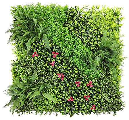 INFRANGE 1 pz 40 x 40 pannello di bosso artificiale siepe topiaria pianta erba sfondo parete recinzione schermo per interni ed esterni, giardino, cortile, decorazione di nozze