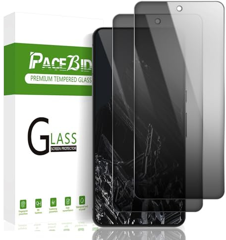 PaceBid Privacy Skyddsfilm för Google Pixel 8 Pro pansarskydd sekretessskyddsfolie kamera glasfolie [2 stycken] fullt skydd anti-repor 9H hårdhet anti-spy skärmskydd för Google Pixel 8 Pro