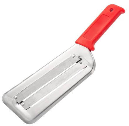 WNDUOKXH Cuchillo para pelar piñas, fácil de limpiar y compacto, cortador de repollo versátil con cuchillas afiladas de acero inoxidable, Rojo