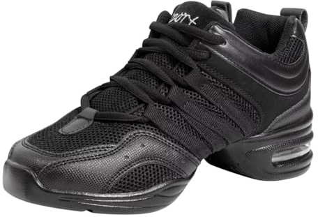 Asyusyu Zapatillas de jazz negras para mujer, transpirables, con cojín de aire, Black, 37 EU