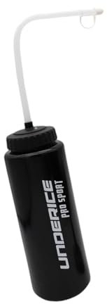 FLCPJGV Borraccia Sportiva, Brocca d'Acqua con Cannuccia Lunga E Flessibile, Bollitore da 1 Litro, Bottiglia Fitness per Allenamento, Nero