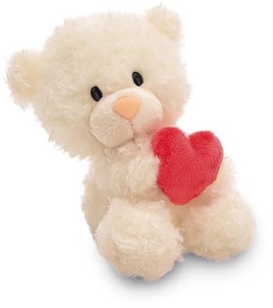 NICI doudou Ours avec cœur 18cm - beige - Peluche douce, adorable pour câliner et jouer, pour enfants et adultes, une excellente idée cadeau - 61558
