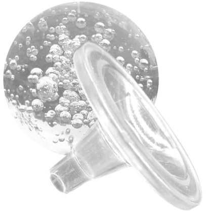 BESTYASH 3.1 Inch Crystal Ball Fountain Ornament for Indoor Water Feature, Stylish Decorative Sphere Made of Crystal and Plastic with Stand Holder, for Office Desk and Commercial Spaces