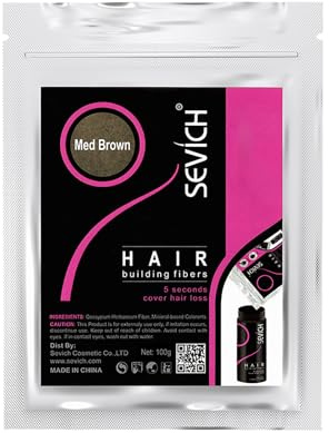 SEVICH Hair Building Fibers 100g, Instant Thickening Powder, Medium Brown
