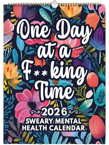Mental Health 2026 Calendar UK, Creative Wall Planner Calendar 2026 UK with Affirmations, Funny Mental Health 2026 Wall Planner Calendar Family Organiser Calendars for Home, Office