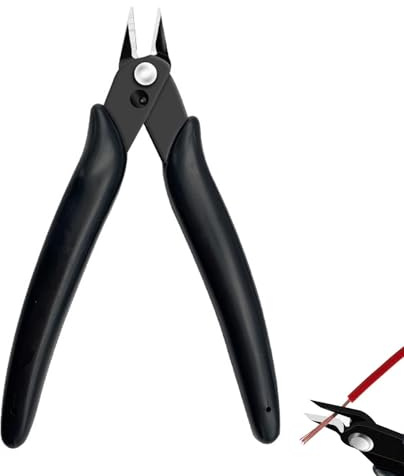 Seitenschneider Klein, Schwarz Mini Seitenschneider, Kleiner Drahtschneider, 13cm Zange Klein, Kleiner Seitenschneiders, Für 3D-Druck, Kunststoff-Modelle, Schmuck, Elektronik