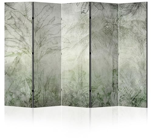 LUMASOUL Separe Divisorio Interno Bifacciale - Paravento da Interno 5 Pannelli Divisorio per Ambienti - Divisori per Interni con Motivo Moderno - 225x172 cm