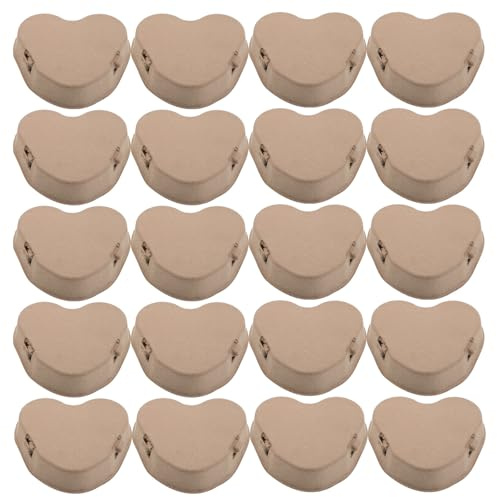 HOLIDYOYO 30 Scatole di Cartone per Uova a Forma di Cuore - Vassoio di Cartone Versatile per Accessori per Uova da Fattoria - Supporto a 3 Slot per Campeggio E Frigorifero