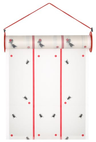Rzspher 4 meter fruktflugfälla, flugfälla, självhäftande fälla, flugfångare, självhäftande remsor, myggor, fruktflugfälla, inomhus, utomhus, myggfälla
