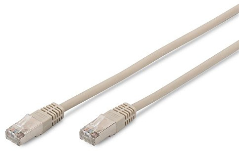 DIGITUS LAN Kabel Cat 5e – 2 m – SF/UTP Geschirmt – 1 Gbit/s – 100 MHz – PoE – RJ45 Netzwerkkabel – PVC-Mantel – AWG 26/7 – Kompatibel zu Cat6 und Cat6A – Grau