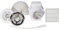 Airflow® Aventa 100mm Timer In-Line Extractor Fan Kit with LED Lamp – Includes 6m Flex Duct, Ties, Chrome & White Grilles, External Grille – 2 Speed, Adjustable Timer - 3 Years Warranty