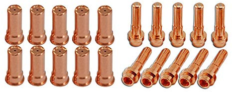 RIVERWELD Elettrodo plasma lungo CEBORA C1518 PR0065 e punte plasma lunghe C1370 da 1,0 mm, adatte per torce per taglio al plasma CP-50 P50 CB50, 20 pezzi