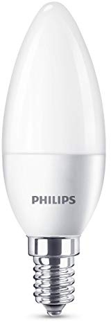 Philips Lighting LEDOL40SM Lampadina LED Smerigliata a Candela Non Dimmerabile E14, 5.5 W, Bianco (Frosted), 1 Pezzo