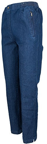 SOUNON Damen Schlupfjeans Jeanshose Denim Hose Stretchjeans - Blau, Groesse: 24