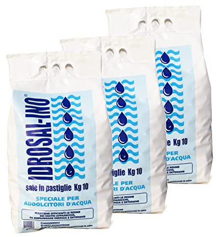 SALE IN PASTIGLIE PER DEPURATORI E ADDOLCITORE 10 KG IDROSAL (3 sacchi)
