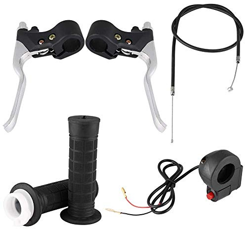Handtag Grepp gasreglage kit döda på/av-knapp bromshandtag för fickcykel mini 7/8 tum styre motorcykel switch