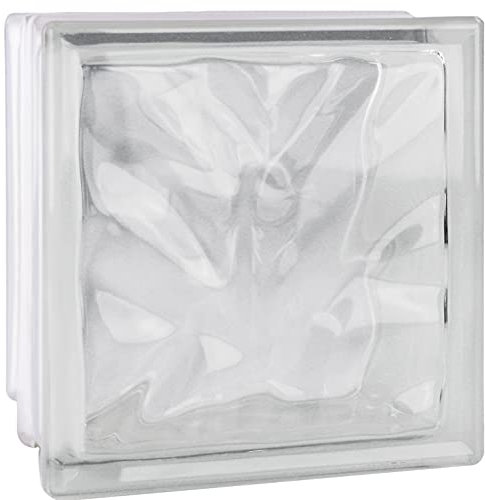 4 pièce Fuchs Design briques de verre nuage incolore 19x19x10 cm - EI30 (Résistance au EIeu)