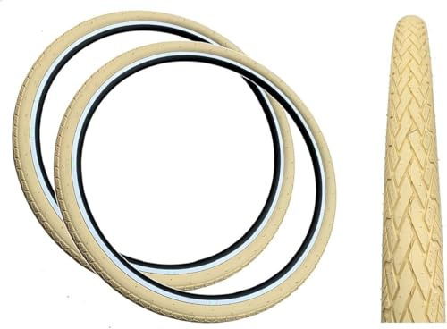 Baldy's 700 x 35c Hybrid/Trekking Bike Slick Tyres CREAM (Pack of 2)