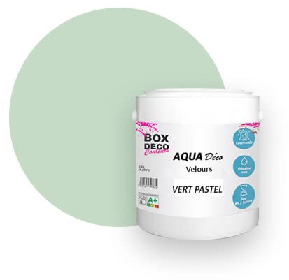 Aqua Deco Acrylwandfarbe Velour Optik 2,5 l, Pastellgrün