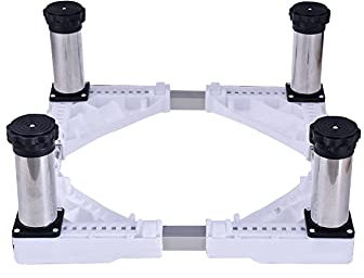 Universalsockel Hochregal Waschmaschine Regalsockel Teleskoplänge/Breite 45–68 cm Verhindert Kratzer Dellen Trockner Kühlschrank Gerätesockel Antivibrationsmatte 4/8/12 Beine (8 Beine, 14–17 cm)