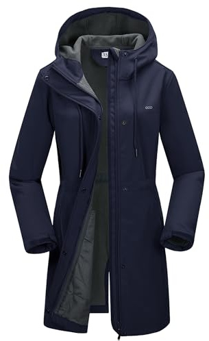 33,000ft Women's Waterproof Softshell Jacket Long Hooded Functional Jacket