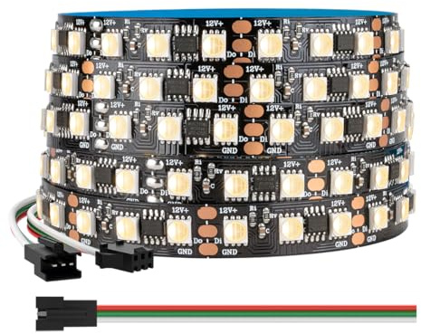 BTF-LIGHTING 5050SMD WS2814 IC RGBW 4-i-1 Adresserbar LED-remsa RGB + varmvit 5 m 84LEDs/m DC12V PCB svart IP30 icke-vattentät Dreamcolor för heminredning DIY-projekt (endast band)