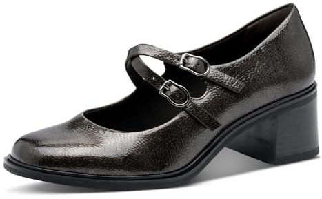 Tamaris Damen Pump with Strap 1-22459-45, Scarpe décolleté Donna, Peltro, 40 EU