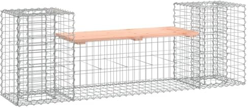 ULUYYUC Banc d'extérieur pour balcon, tente à bière, petit banc de jardin en gabions, 183 x 41 x 60,5 cm, en bois massif de sapin Douglas pour parcs, cour, balcon, jardin