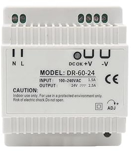 Honmidatek Uscita trasformatore su guida DIN 24 V/2,5 A per videocitofono collegato a 2 fili, ingresso alimentazione 100-240 V CA 50/60 Hz per video campanelli