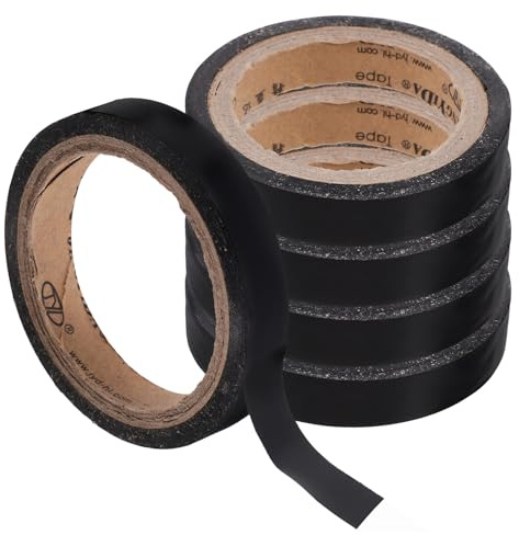 GARVALON 5 Rouleaux Ruban de Grip pour Raquette de Tennis Bande Anti-Glisse Absorbant la Transpiration Léger et Résistant pour Manche de Raquette de Badminton et Tennis