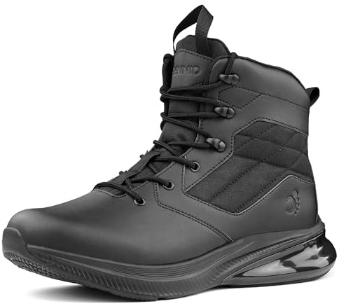 CENNID Botas de Trabajo Tácticas Militares para Hombre Mujer Impermeable con Cremallera Plantillas Ortopédicas Botas de Combate de Motocicleta