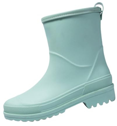 Bottes en caoutchouc mi-hautes roses pour femme - Tige courte - Antidérapantes - Bottes de pluie - Bottes en caoutchouc imperméables - Bottes courtes - Bottes de pluie - Bottes d'été - Bottes de pêche