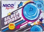 Jugend Feuerwerk NICO® Silber Wirbel 1Pack 6Stück Bodenkreisel