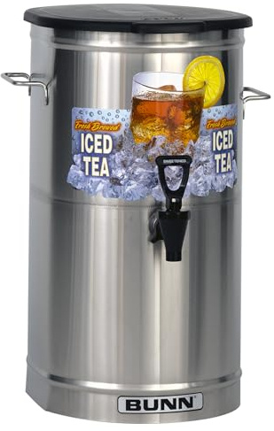 BUNN TDO-4 Commercial Iced Tea Dispenser w/Solid Lid, Oval