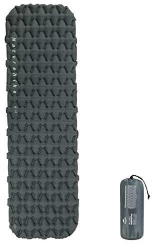 Naturehike Matelas Camping Portable de Couchage Individuel 6,5 cm d'épaisseur Matelas de Couchage Gonflable Outdoor Compact et résistant à l'humidité pour la randonnée,Le Backpacking,Le Camping